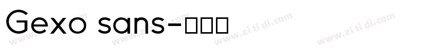 Gexo sans字体转换